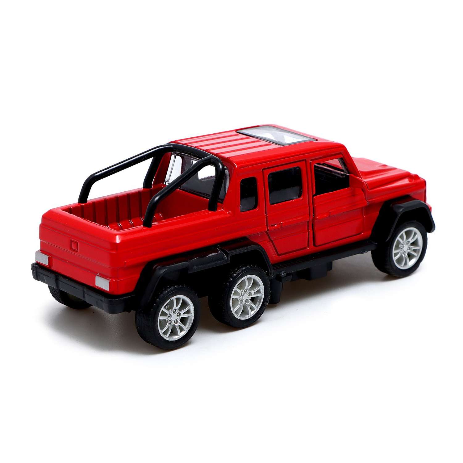 Машина Автоград металлическая «Джип 6X6» 1:32 инерция цвет красный 7668745 - фото 4