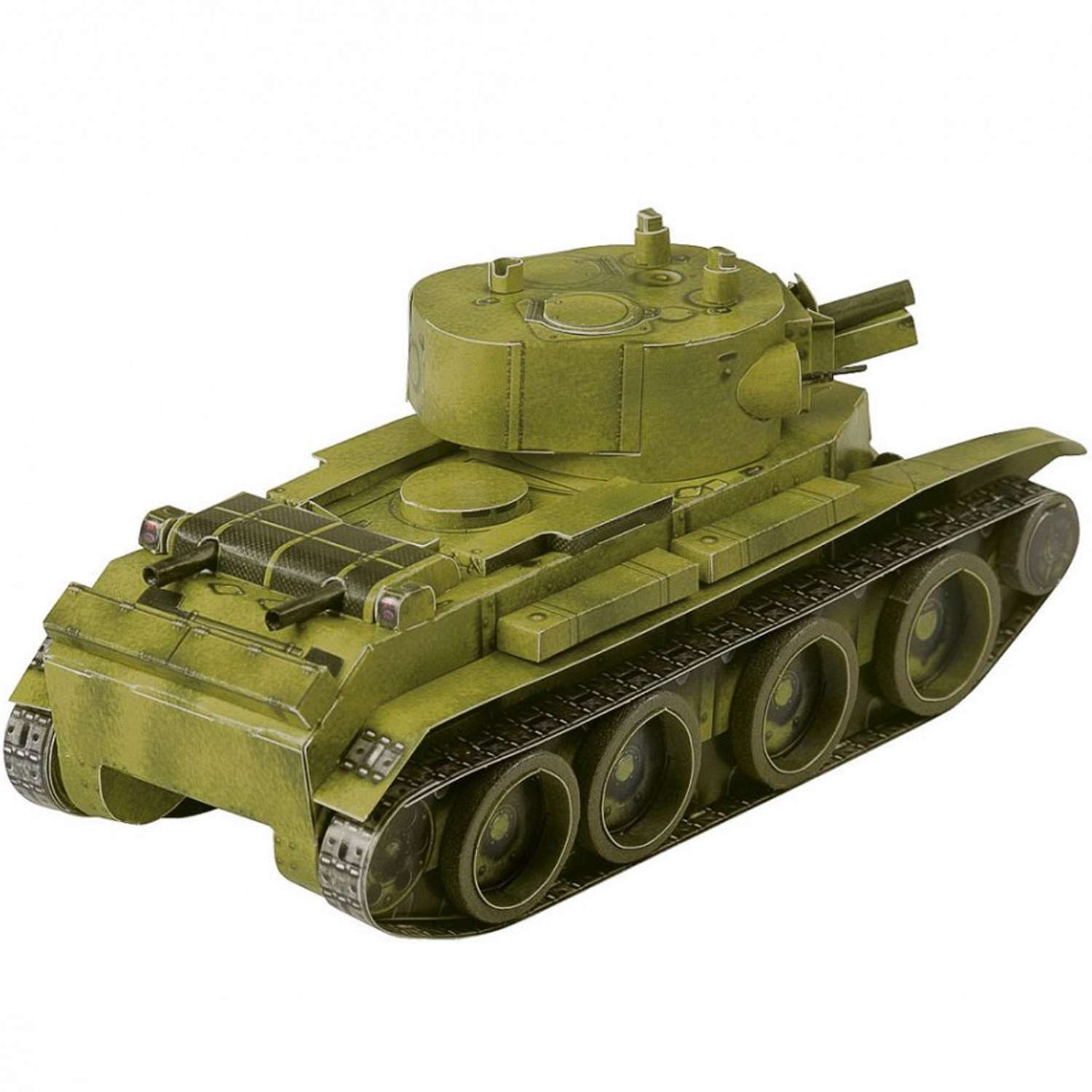 Сборная модель Умная бумага Бронетехника Танк БТ-7 артиллерийский 285 285 - фото 2