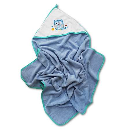 Полотенце для новорожденных Uviton с уголком махровое 90*90 см 0028/02 бирюзовое