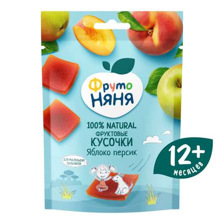 Кусочки фруктовые ФрутоНяня из яблок и персиков 53г с 12месяцев