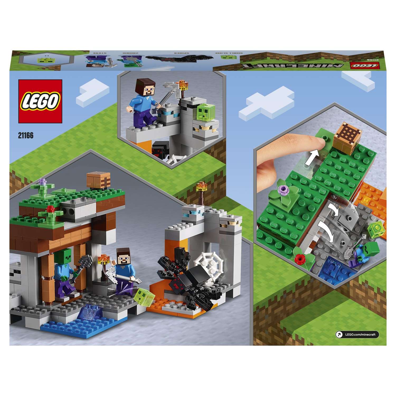 Конструктор LEGO Minecraft Заброшенная шахта 21166 - фото 3