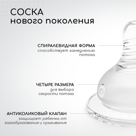 Бутылочка для кормления Miyoumi White - 240 ml 1шт