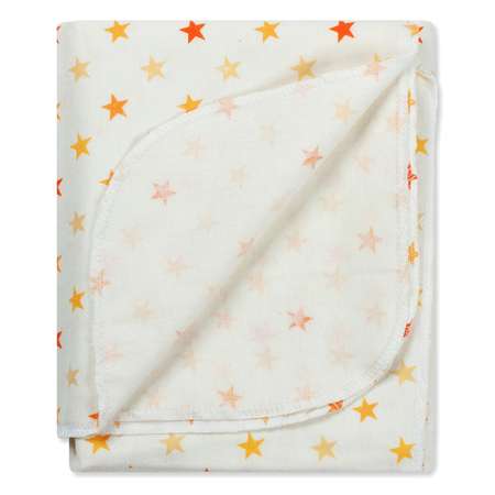 Пеленки фланелевые Чудо-чадо для новорожденных «Тренды» 85х120см Звезды оранжевые 2 шт