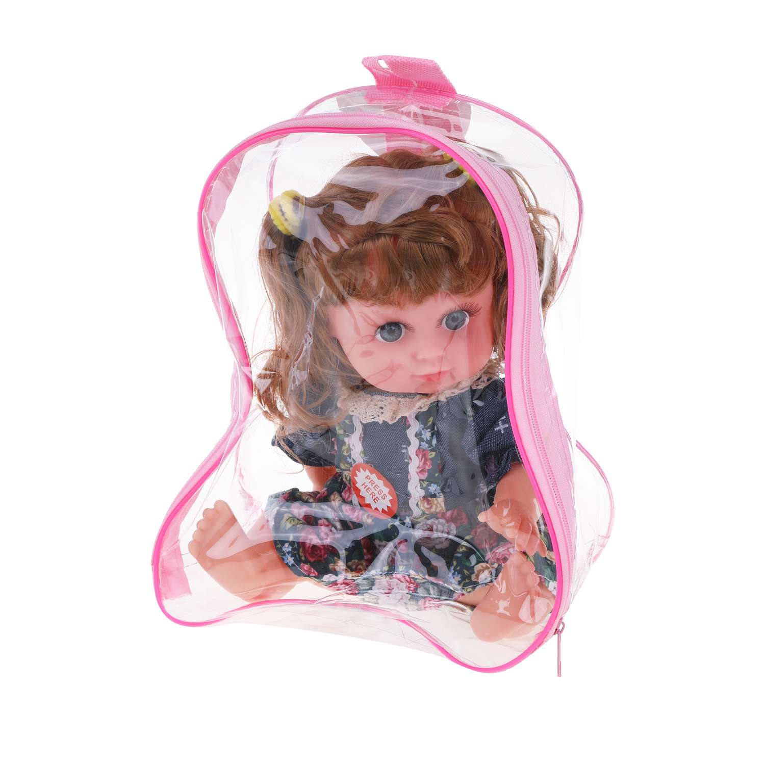 Кукла для девочки Наша Игрушка 31 см озвученная в рюкзаке 654056 - фото 2