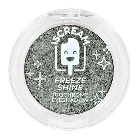 Тени для век ISCREAM Freeze shine дуохром тон 01 (green silk)