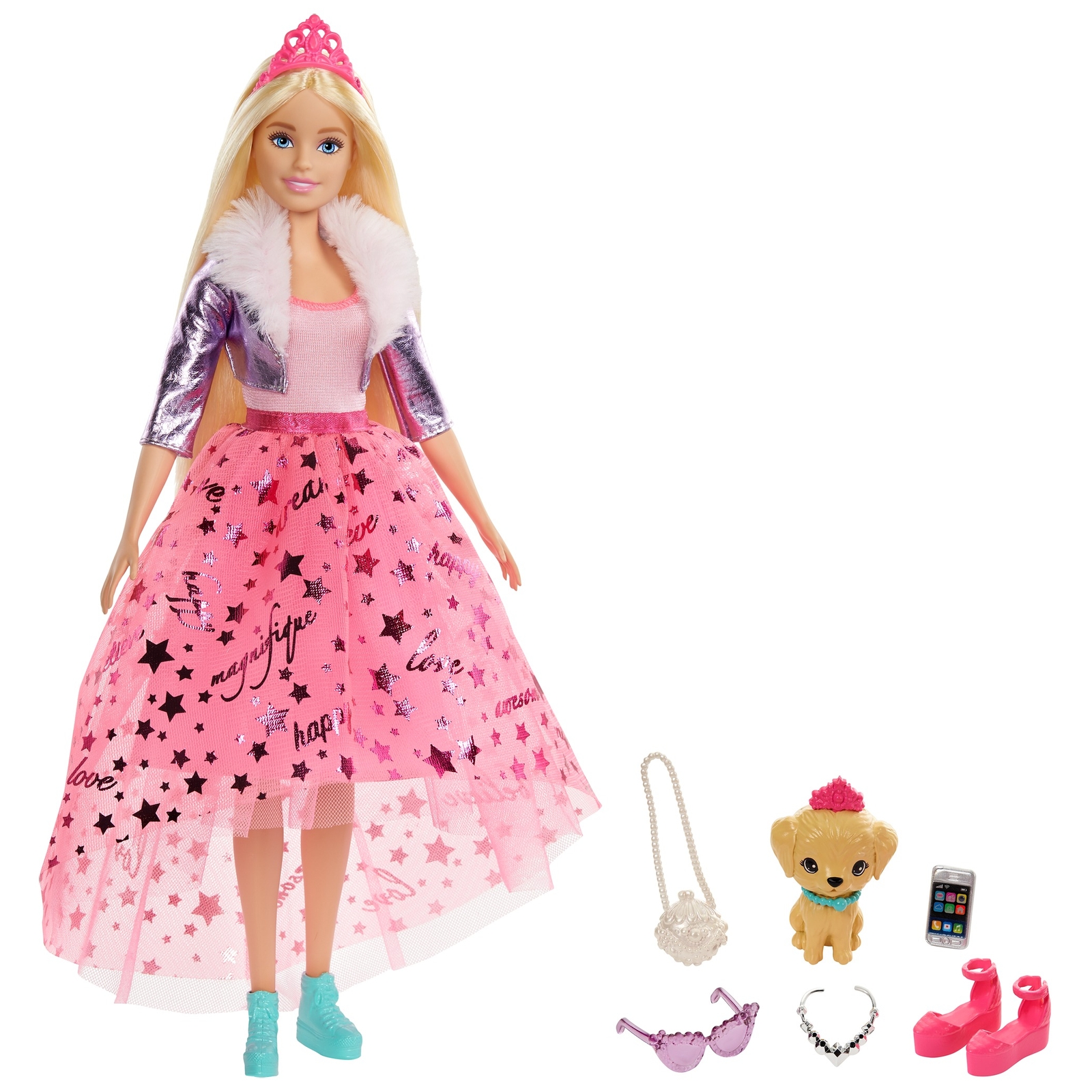 Набор Barbie Приключения принцессы кукла+питомец 1 GML76 купить по цене 499  ₽ в интернет-магазине Детский мир