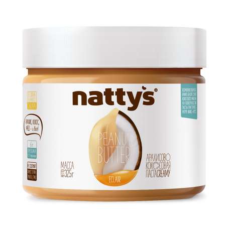 Паста арахисово - кокосовая Nattys Eclair с мёдом 325 г