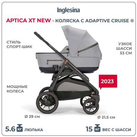 Коляска 2 в 1 INGLESINA Aptica XT New с подставкой под люльку Stand Up Horizon Grey