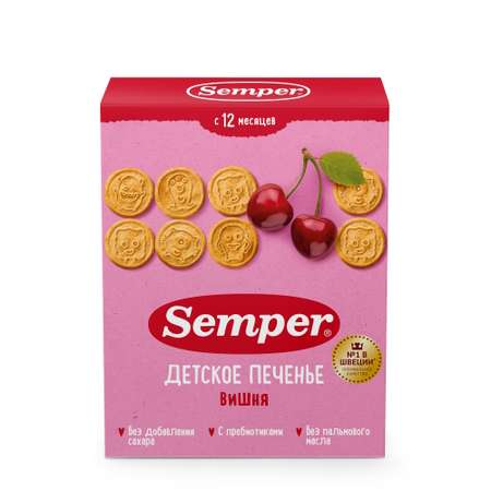 Печенье Semper вишня 80г с 12месяцев