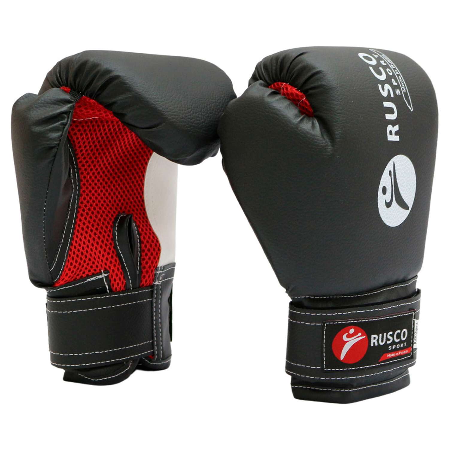 Перчатки боксерские RuscoSport черные 4 унц - фото 1