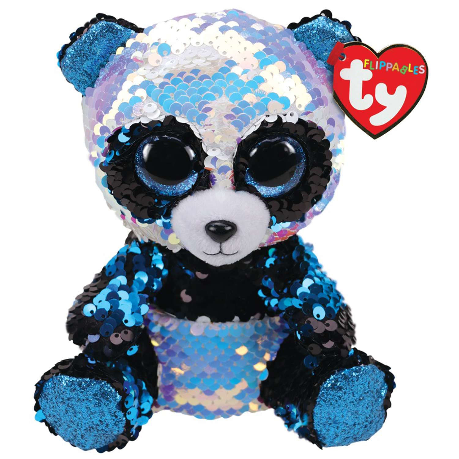 Игрушка мягкая TY Бамбу панда с пайетками 25 см 36777 - фото 1
