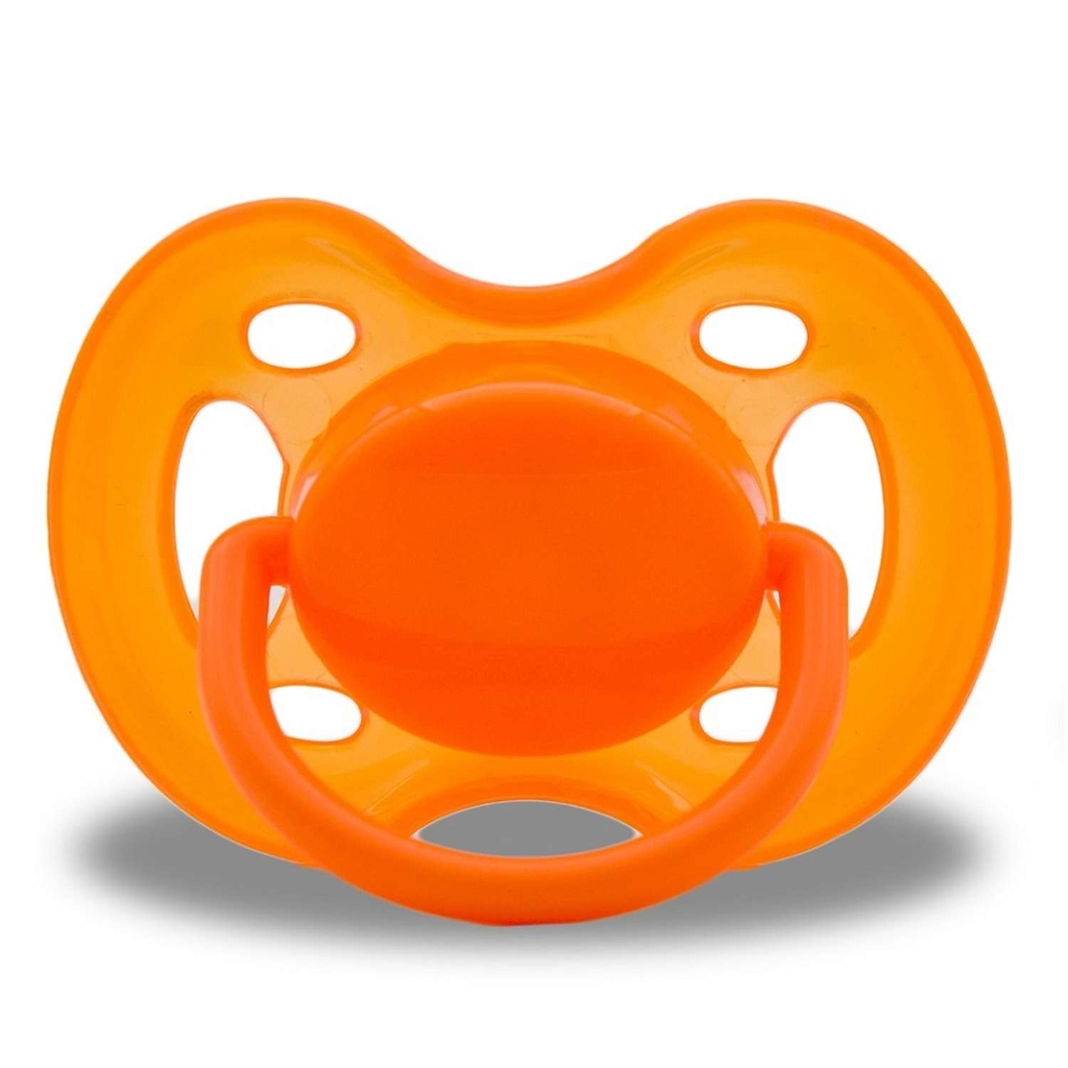 Соска-пустышка Baby Land анатомическая силиконовая 6мес+ оранжевый - фото 4