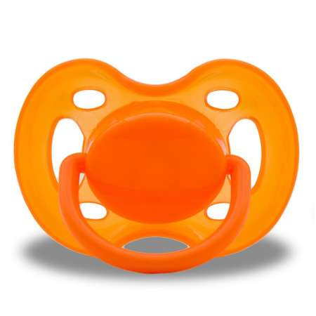 Соска-пустышка Baby Land анатомическая силиконовая 6мес+ оранжевый