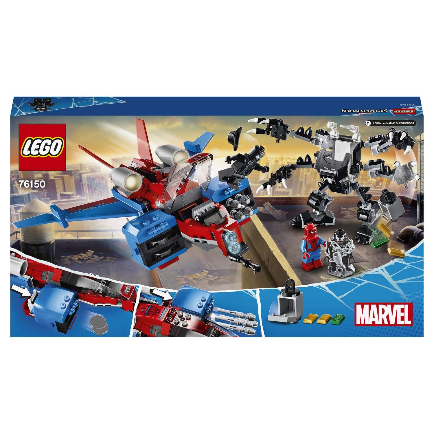 Конструктор LEGO Super Heroes Реактивный самолет Человека-паука против Робота Венома 76150 - фото 3