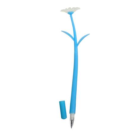 Ручка Sima-Land гелевая «Голубые Ромашки» меняет цвет при ультрафиолете