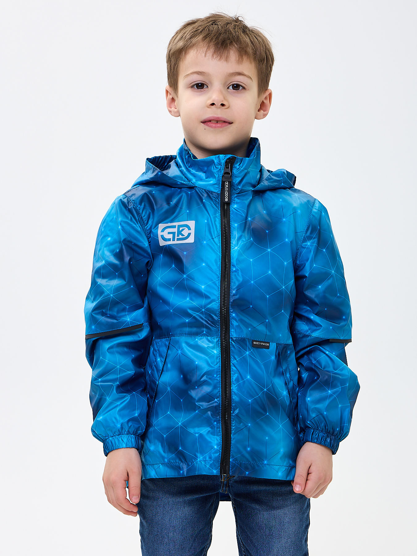 Ветровка GooDvinKids В10021-02/нейросетьсиний_FS - фото 1