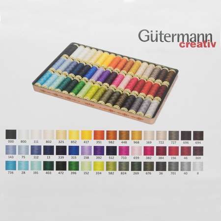 Набор нитей Guttermann универсальных в металлической коробке Sew-All Ностальгия 100 м 48 шт 640954