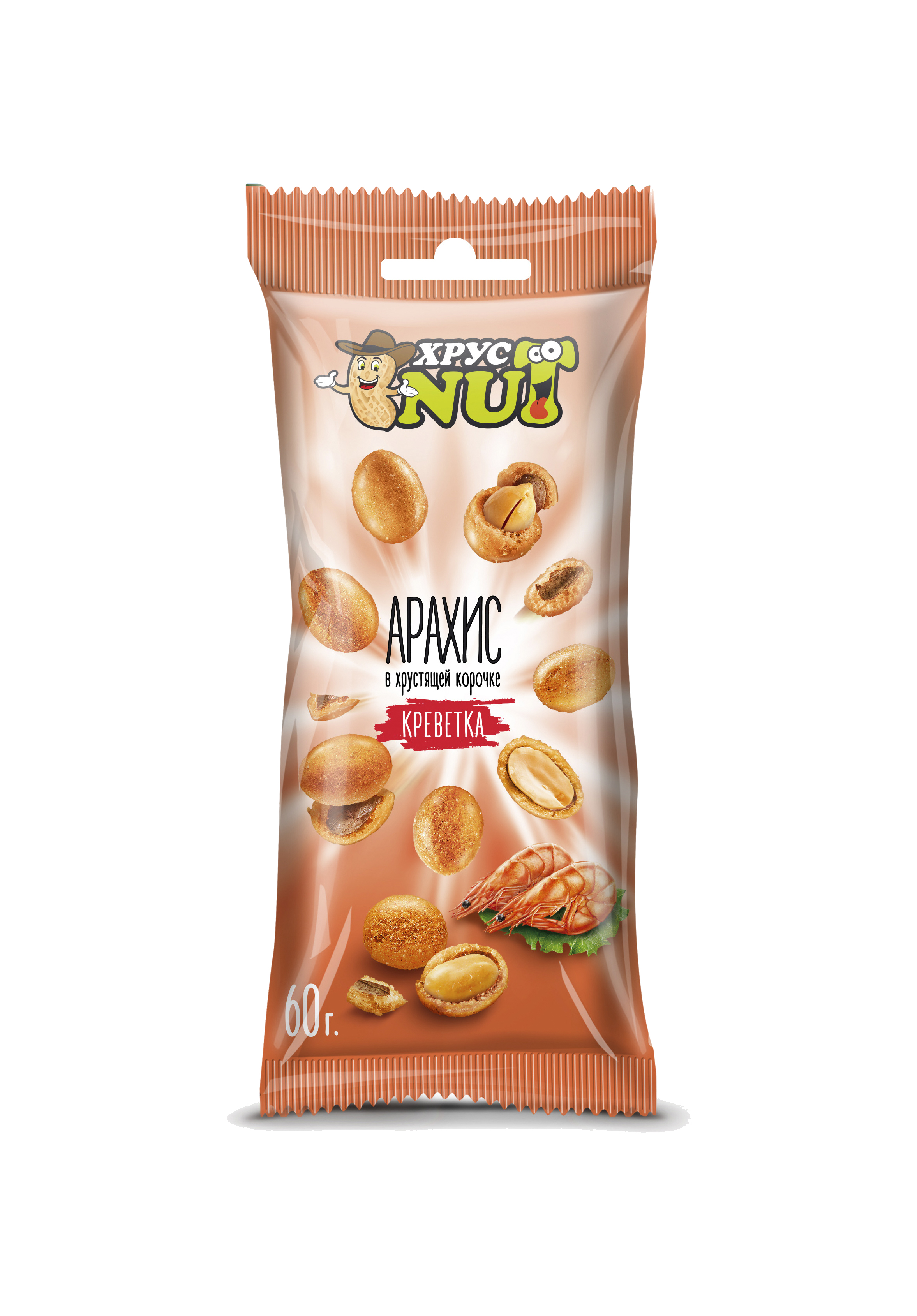 Арахис ХрустNUT в хрустящей корочке креветка 60г - фото 1