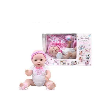 Кукла-пупс ABTOYS Baby Ardana 40см в белом боди в наборе с платьем и аксессуарами в коробке