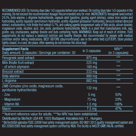 Тестостерон BiotechUSA Black Test 90 капсул