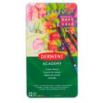 Набор цветных карандашей DERWENT Academy Colour 12 цветов металлическая коробка 2301937