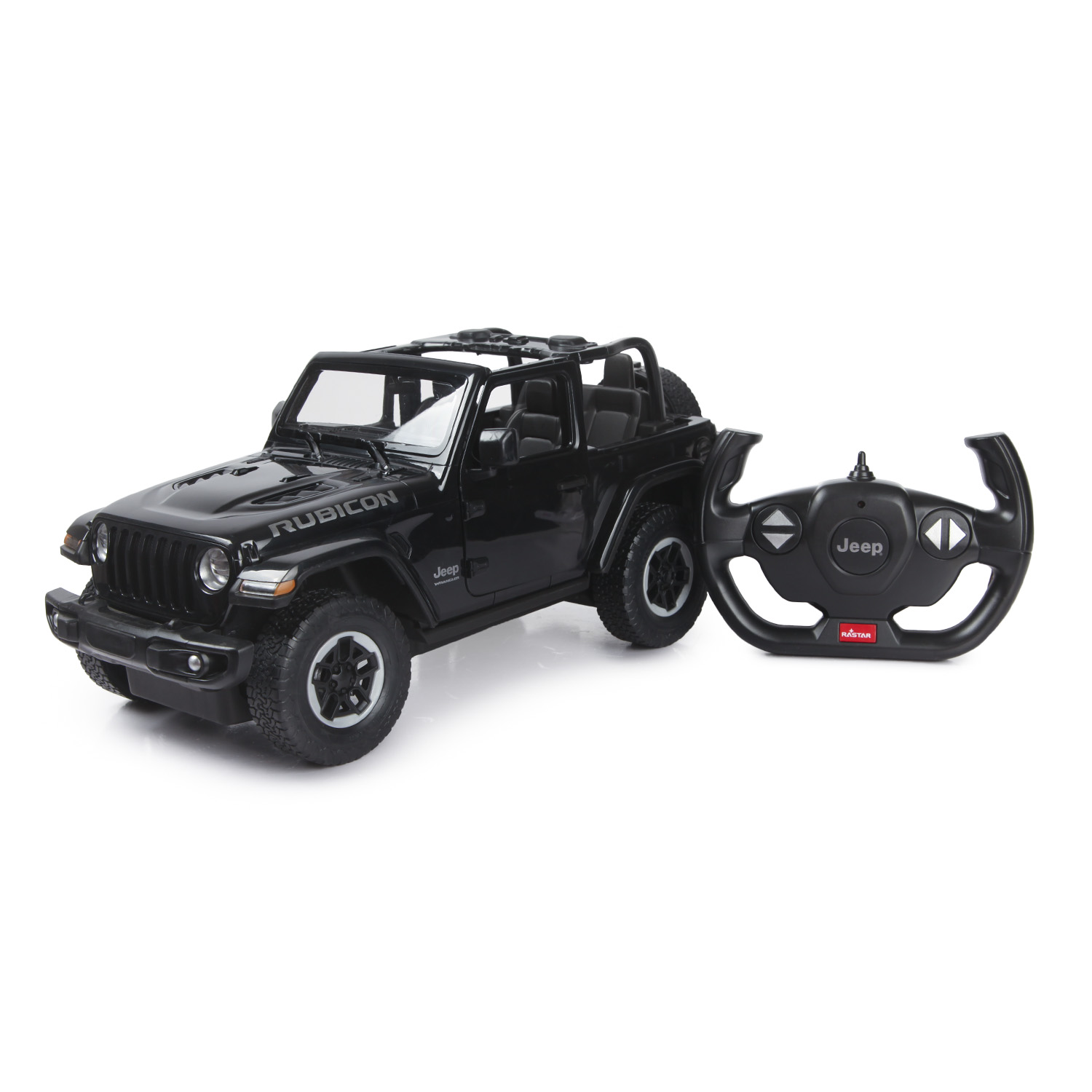 Машина Rastar РУ 1:14 Jeep Wrangler JL Черная 79400