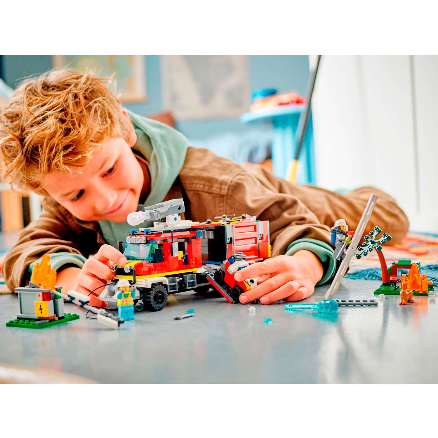 Конструктор детский LEGO City Пожарная машина 60374 - фото 5