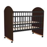 Детская кроватка Азбука Кроваток на колесах Bellucci венге прямоугольная, универсальный маятник (венге)