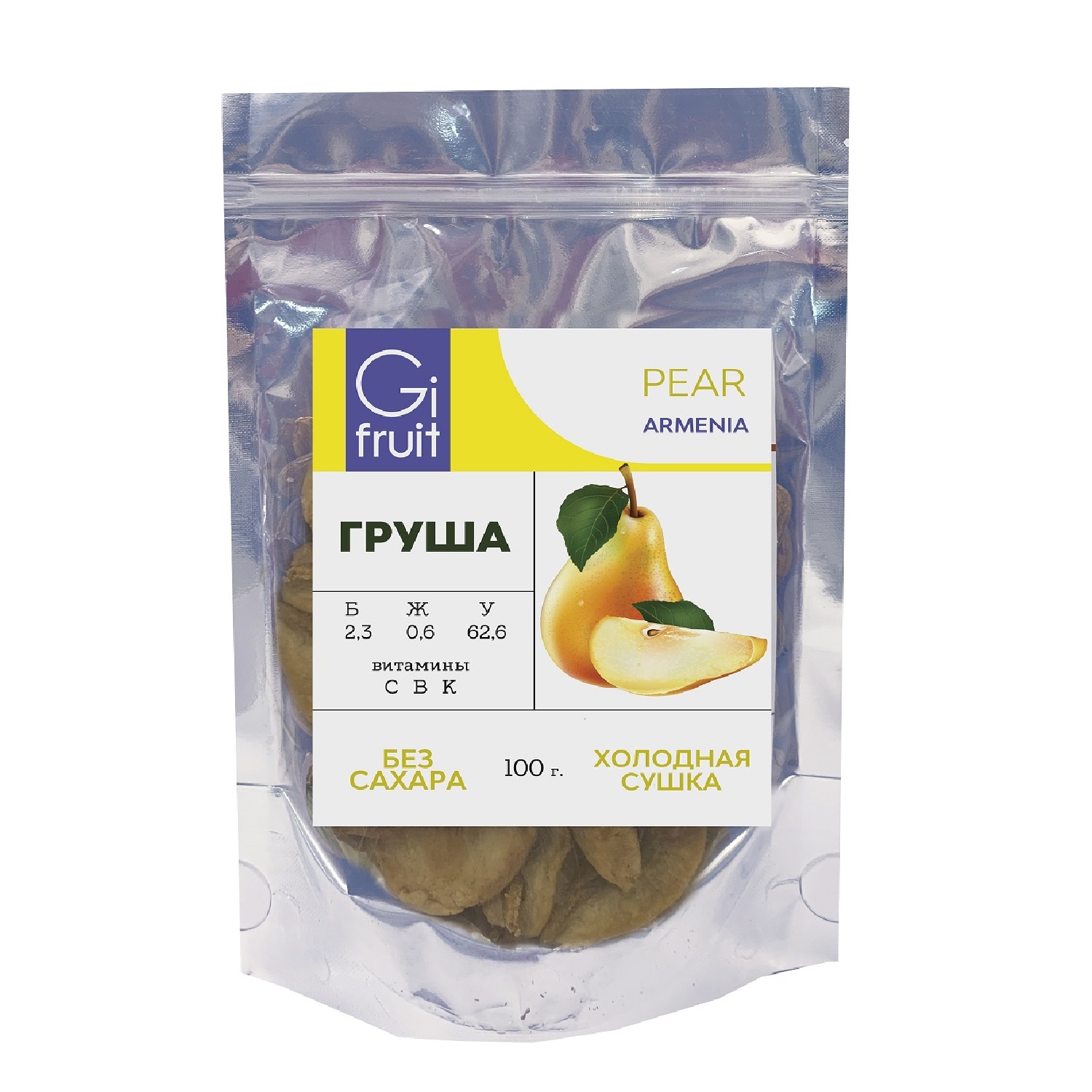 Фрукты сушеные Gifruit груша 100г - фото 1