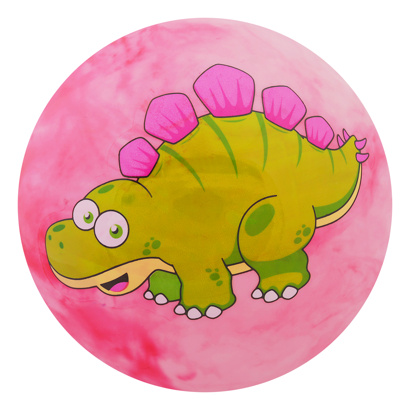 Мяч детский Zabiaka Динозаврики 25 см цвет розовый 3575057 - фото 1