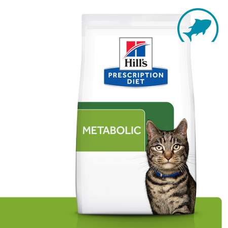 Корм для кошек для кошек Hills 1.5кг Prescription Diet Metabolic диетический для снижения и контроля веса с тунцом