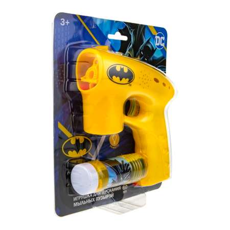 Генератор мыльных пузырей 1TOY Batman с раствором со световыми эффектами игрушки для мальчика пистолет бластер