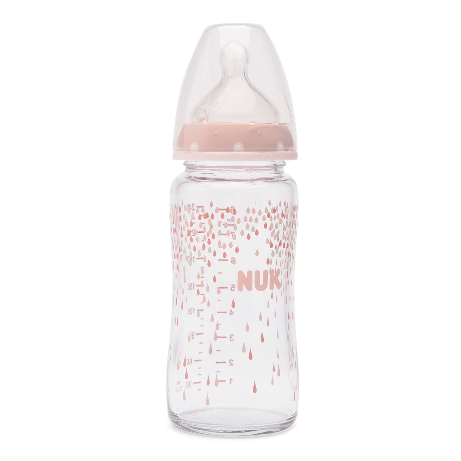 Бутылочка Nuk First Choice Plus 240 мл силиконовая соска для пищи М-1 в ассортименте - фото 1