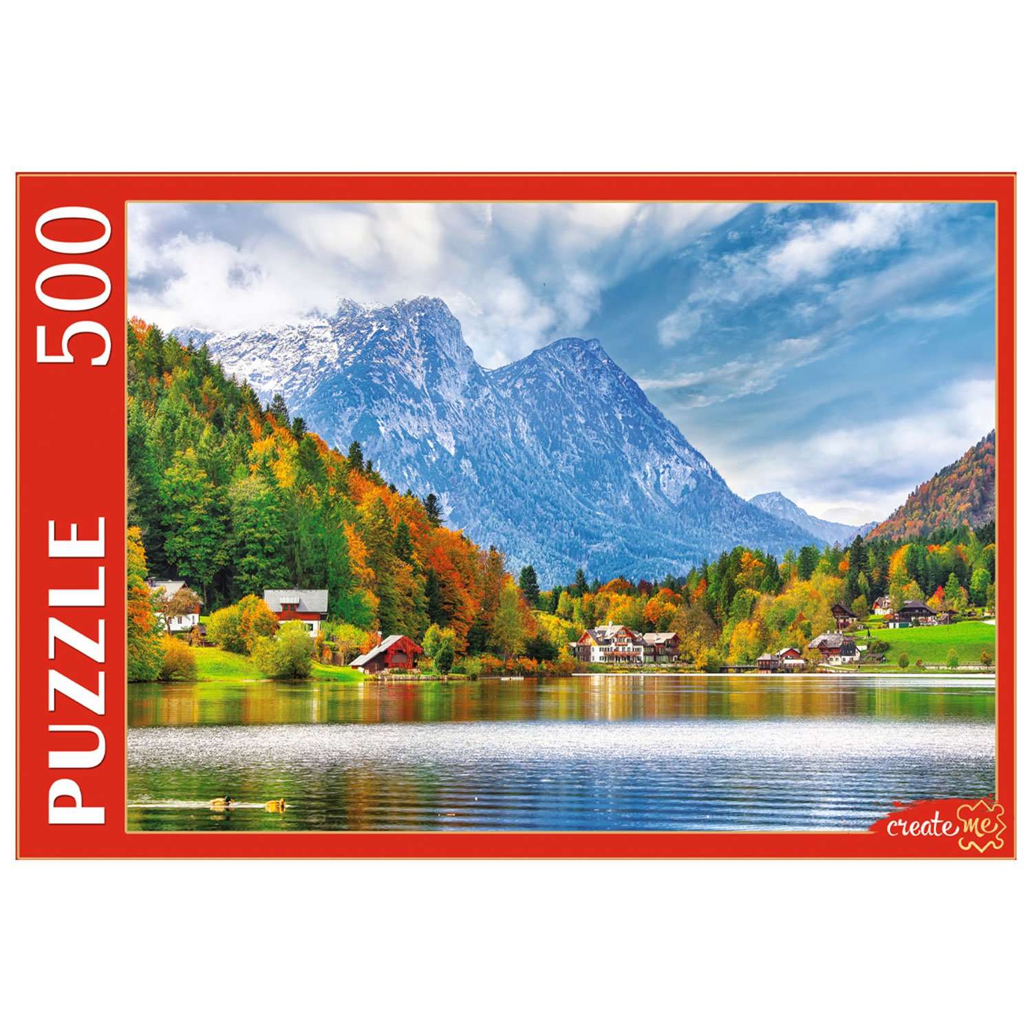 Пазлы Рыжий кот 500 элементов. Австрия. Озеро Грундльзе - фото 1