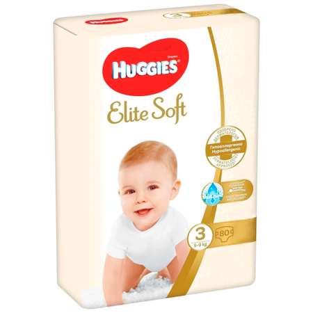 Подгузники Huggies Elite Soft 3 5-9кг 80шт