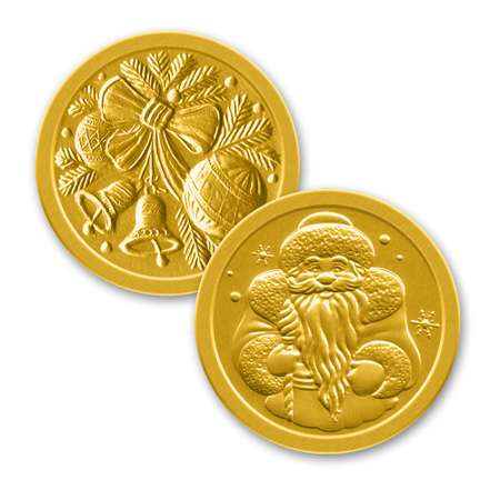 Шоколад Монетный двор Новогодние монеты из шоколадной глазури 50 шт по 6 г