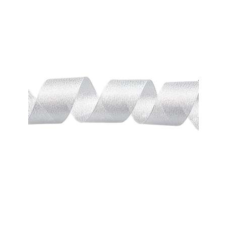 Лента Айрис декоративная металлизированная упаковочная 5 см 32.9 м серебро