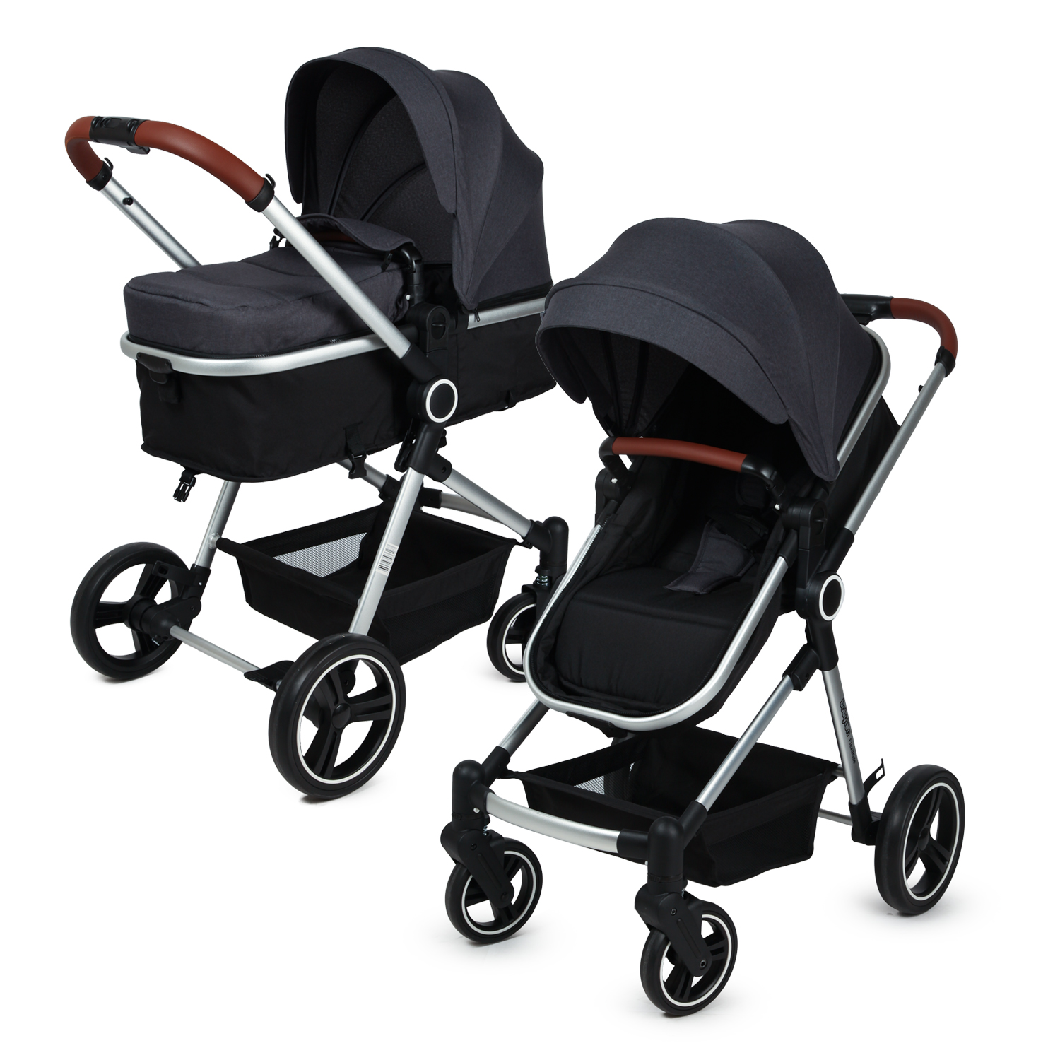 Коляска 3в1 Babyton FlexiRide Black-Grey - фото 9