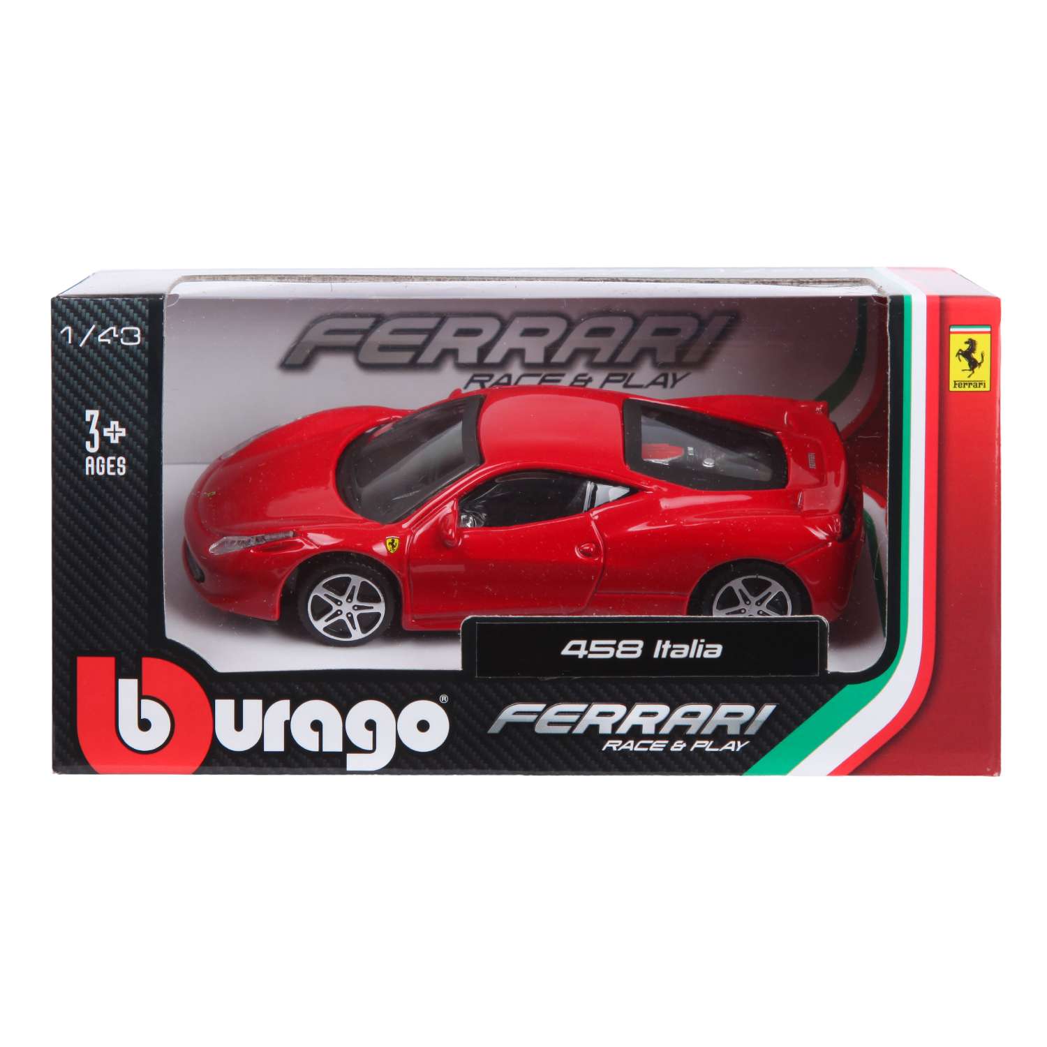 Машина BBurago 1:43 Ferrari 458 Italia 18-31103W 18-31103W - фото 2