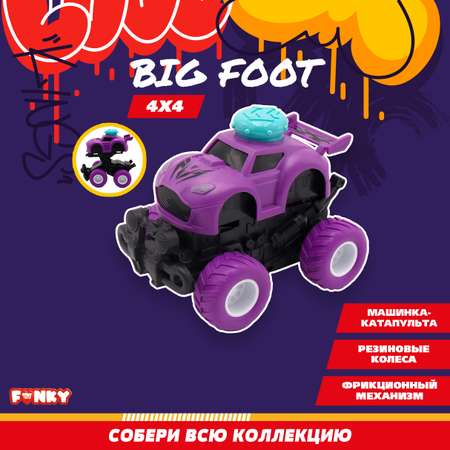 Монстр-трак Funky Toys катапульта фиолетовый