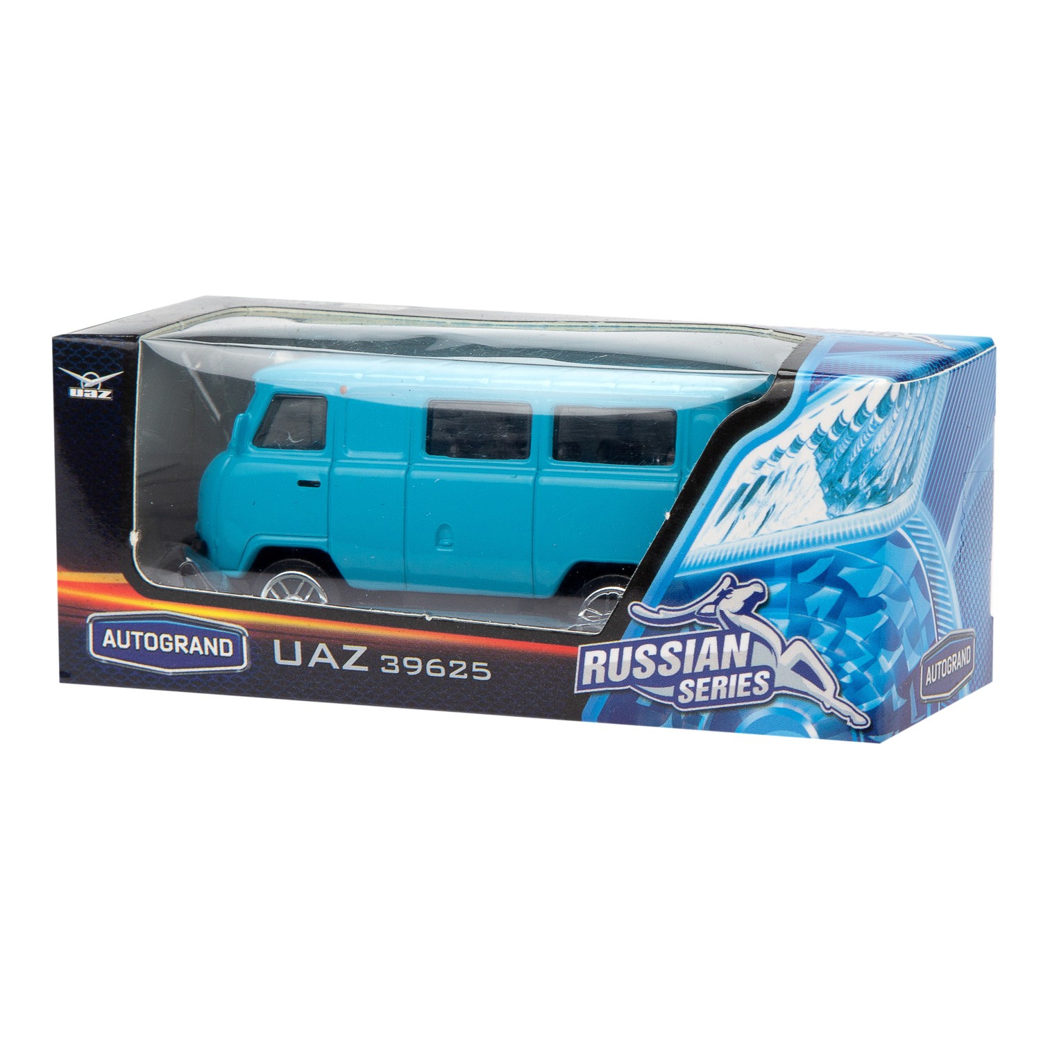 Машинка AUTOGRAND UAZ 39625 светло-синяя 1:60 72621 купить по цене 159 ₽ в  интернет-магазине Детский мир