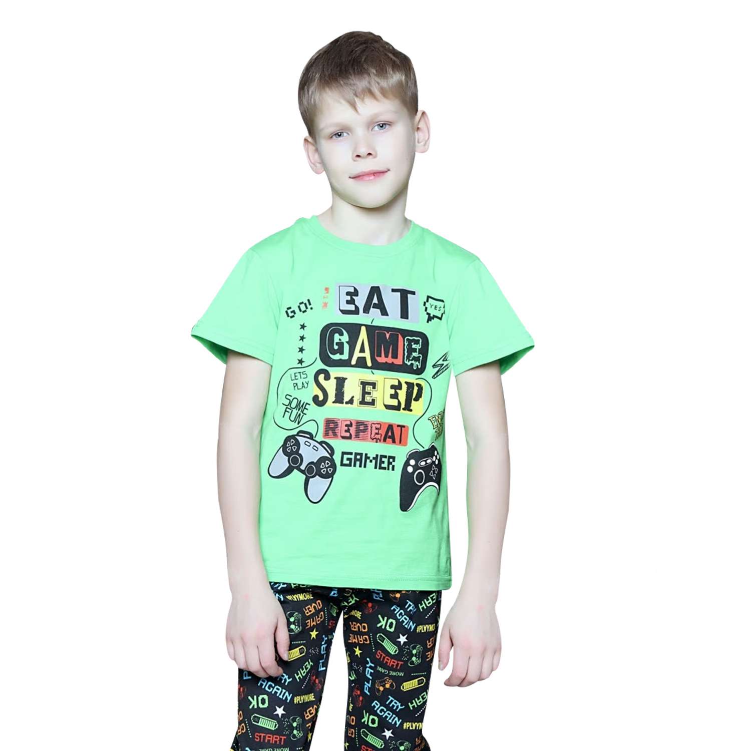 Пижама для мальчика T-SOD DTS1526/принт_7_YSL0000 - фото 2