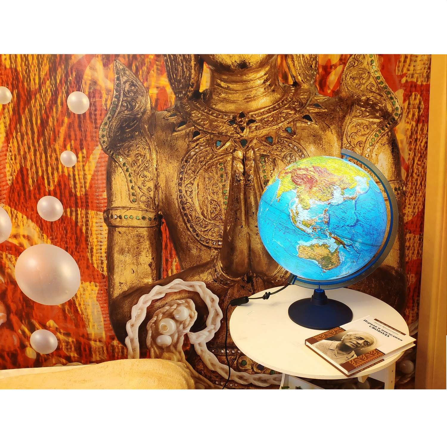 Глобус Globen Земли Интерактивный рельефный 32 см с подсветкой от батареек VR очки - фото 15
