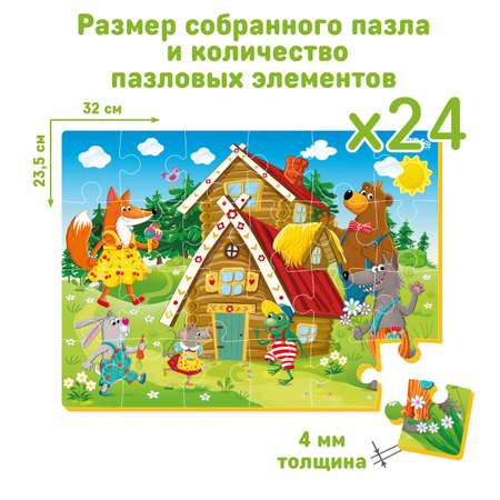 Мягкие пазлы El BascoKids Русские народные сказки Теремок 30х21 см 24 элемента