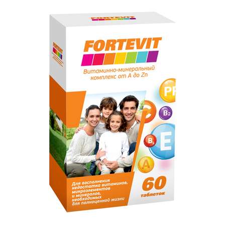 Комплекс витаминно-минеральный Fortevit от Адо Цинка 60таблеток