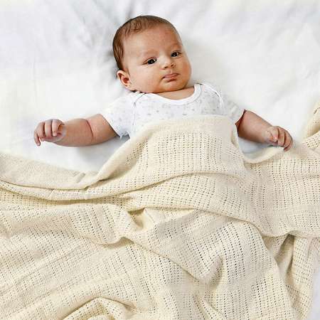 Одеяло вязаное Baby Nice 100х140 молочное