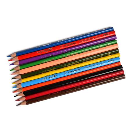 Карандаши Deli Color Run с точилкой 12цветов EC00307
