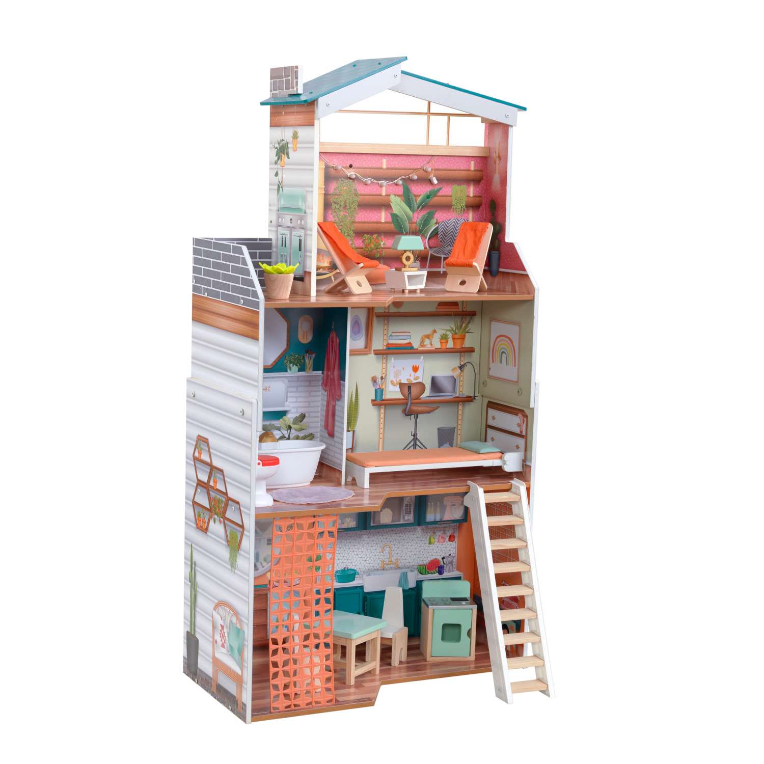 Кукольный домик  KidKraft Марлоу с мебелью 14 предметов свет звук 65985_KE 65985_KE - фото 4