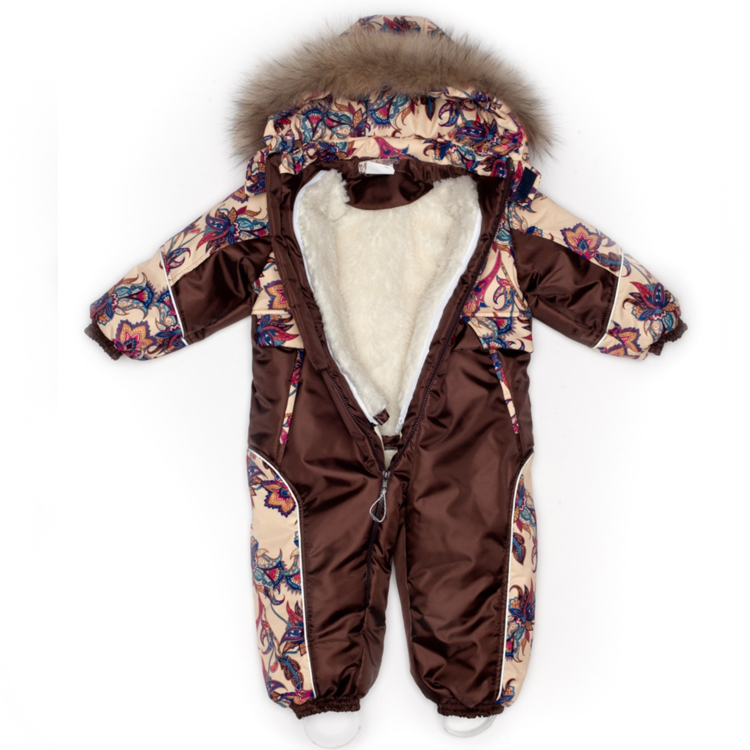 Комбинезон MaLeK BaBy 223шм/2 беж.цветы+корич. - фото 3