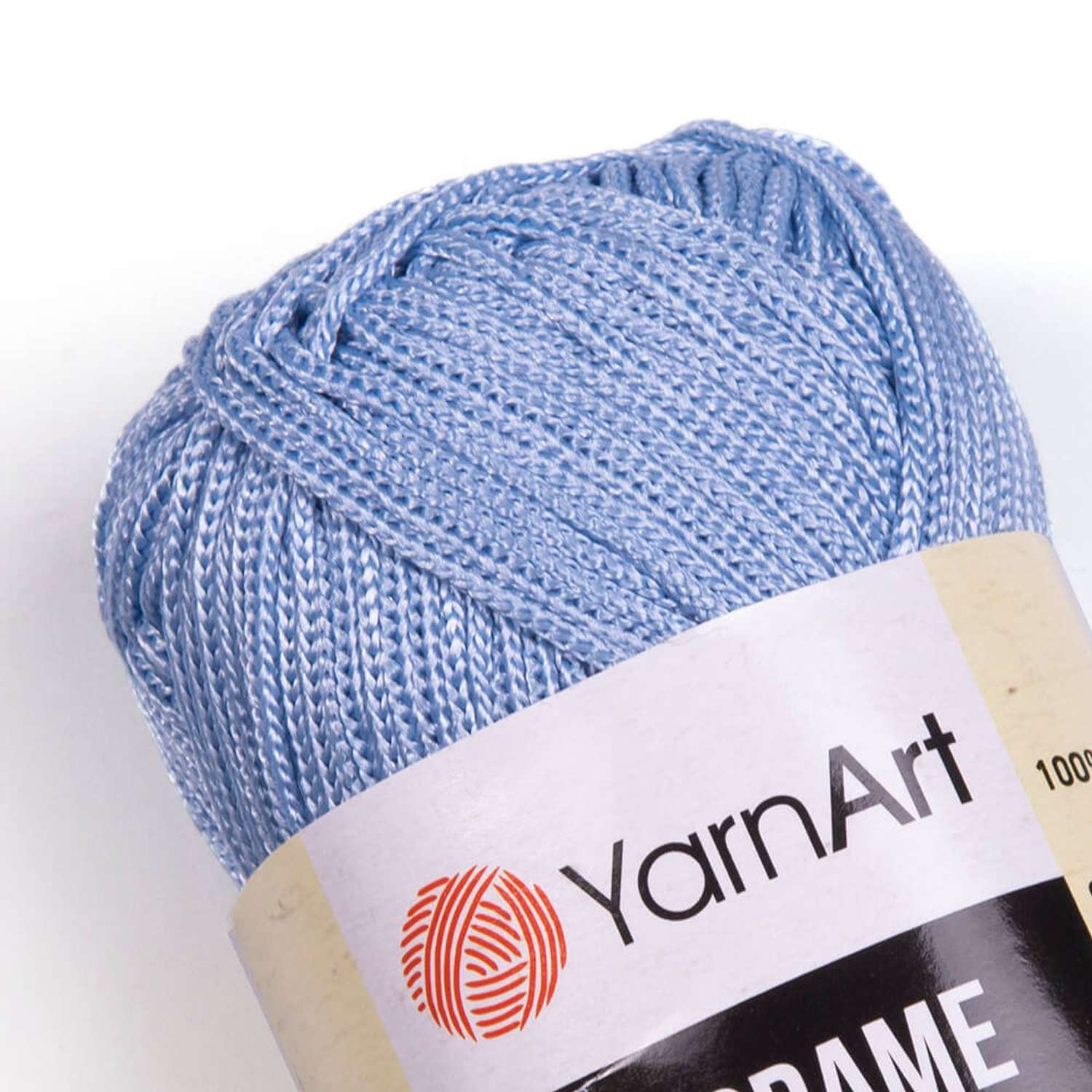 Пряжа YarnArt Macrame прочная в виде шнура полиэстер 90 г 130 м 133 голубой 6 мотков - фото 7